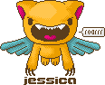 image of a cat with wings that says jessica